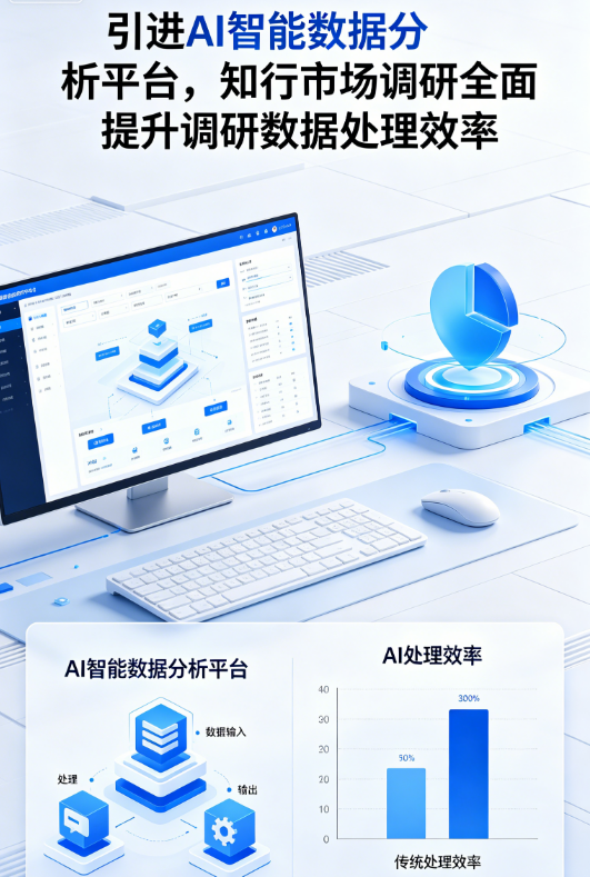 引进AI智能数据分析平台，知行调研全面提升调研数据处理效率